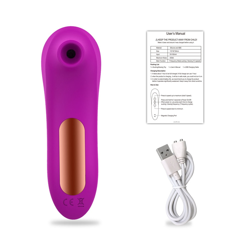 Vibrating Air Pulsator - Dual Action Sucking Vibrator