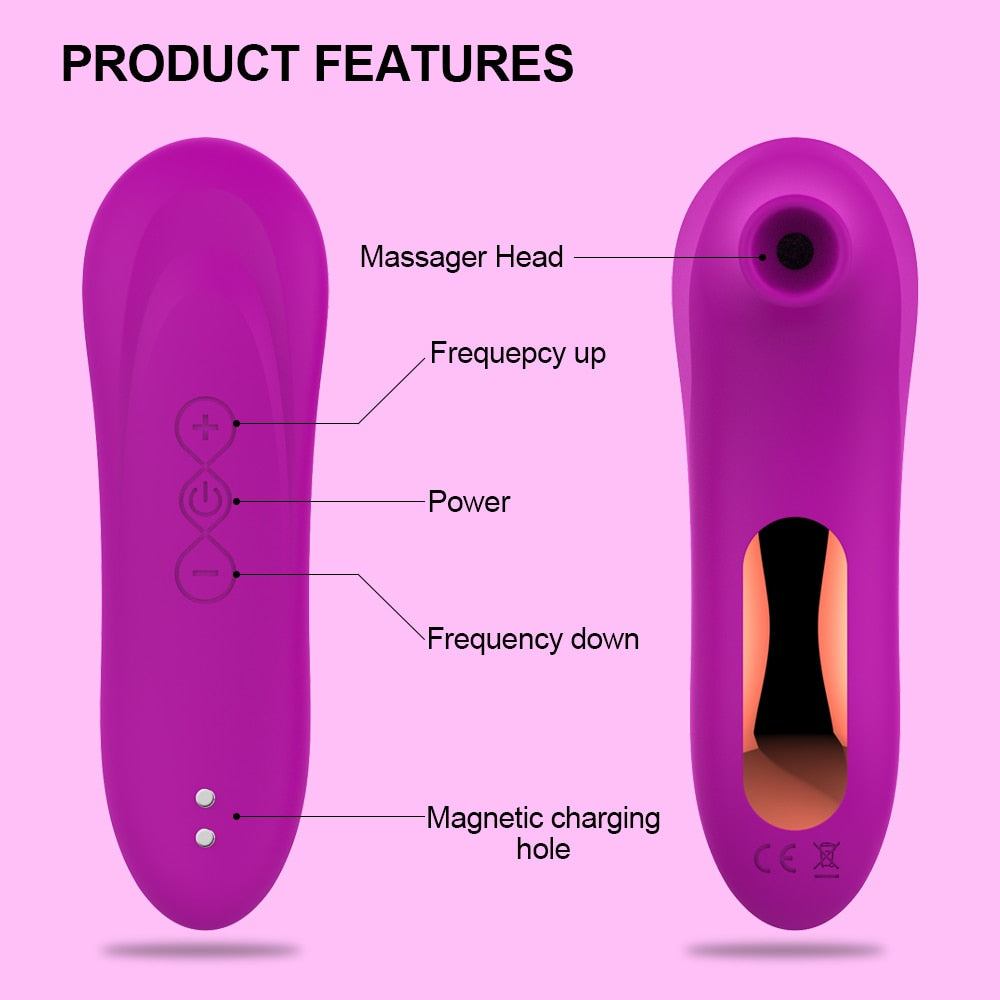 Vibrating Air Pulsator - Dual Action Sucking Vibrator - View 3